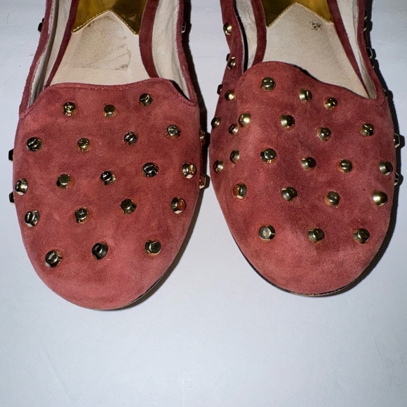 Michael Kors Ailee Studded Suede Pointed Toe Flats Cinnabar - Picture 5 of 12